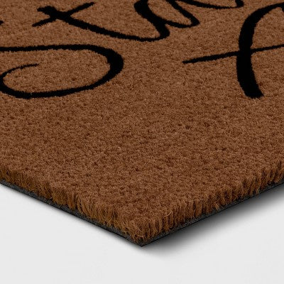  1'6"x2'6" Stay Awhile Coir Doormat Natural - Threshold™