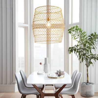  72" Emmond Mid-Century Modern Dining Table White/Brown - Threshold™