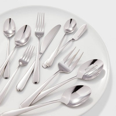  65pc Harrington Flatware Set Silver - Threshold™
