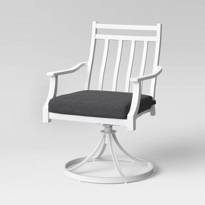  2pc Fairmont Metal Rocking Outdoor Patio Dining Chairs Swivel Chairs Charcoal - Threshold™