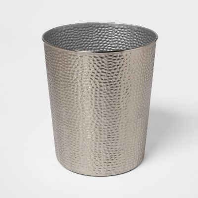  Solid Hammered Wastebasket - Threshold
