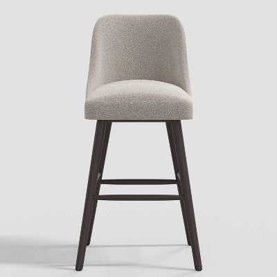  Geller Modern Counter Height Barstool Gray Boucle - Threshold™: Upholstered, Rubberwood Frame, 250lb Capacity