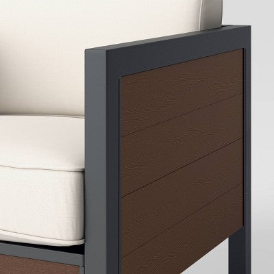  Bryant 2pk Faux Wood Patio Club Chairs - Gray/Natural - Threshold™