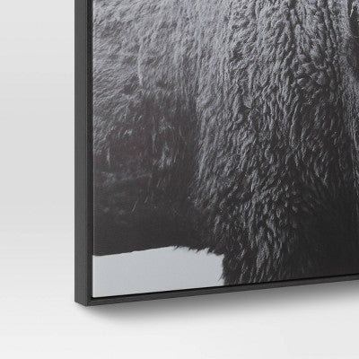 47"x24" Buffalo Wall Canvas Black - Threshold™