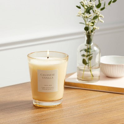  Colored Vase Glass Candle With Dust Cover - Threshold™