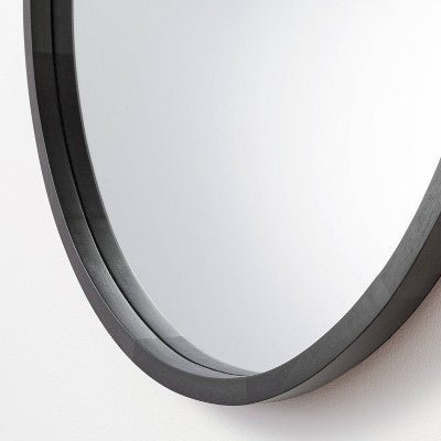  26" Wood Mirror With Pleather Strap Hanger - Threshold™ Designed With Studio McGee