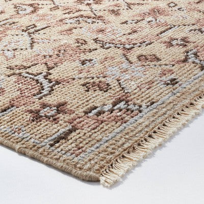  Rockland Hand Knotted Distressed Persian Style Rug Ivory - Threshold™ Designed With Studio McGee