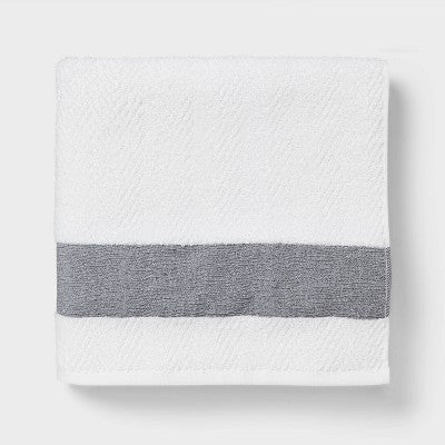 Traditional Crinkle Border Towel White - Threshold™