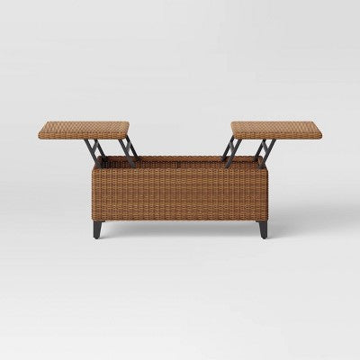  Brookfield Steel Wicker Folding Coffee Table - Threshold™