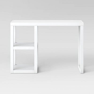  Carson Wood Writing Desk With Storage White - Threshold™