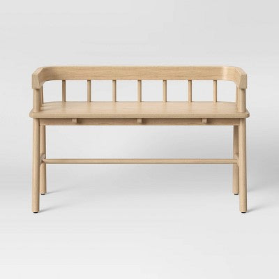  Bayboro Wood Spindle Bench Natural - Threshold™