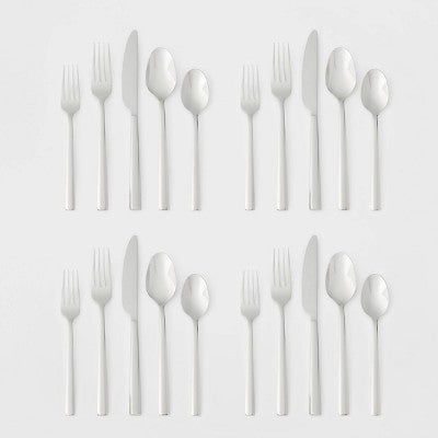  20pc Valona 18/10 Stainless Steel Flatware Set - Threshold Signature™