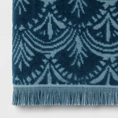  Plush Scallop Towel Teal Blue - Threshold™