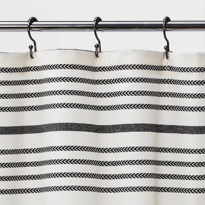  Striped Shower Curtain Black/White - Threshold™