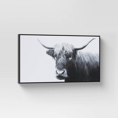  47" X 24" Highland Cow Framed Canvas - Threshold™