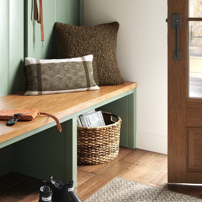  Oversized Textured Woven Cotton Striped Lumbar Throw Pillow - Threshold™