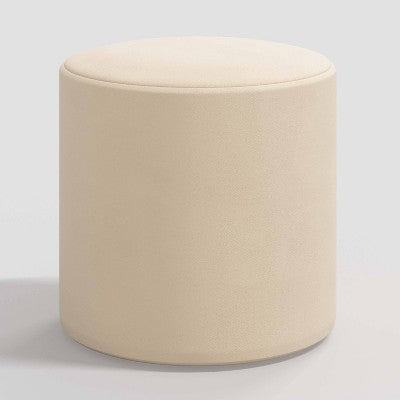  Round Thalia Ottoman In Velvet - Skyline Furniture