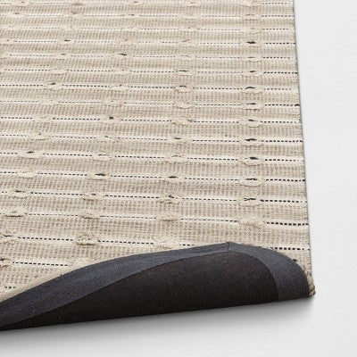  Woven Striped Flatweave Rug Black/Cream - Threshold™
