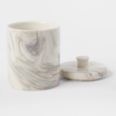  4pc Marbled Ceramic Bathroom Accessories Set Marble - Threshold™