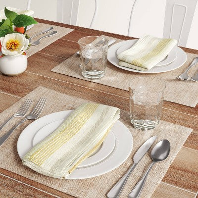  Cotton Woven Textured Placemat Brown - Threshold™: Traditional Tie Dye Design, Jacquard, Machine Washable, 19"x14"