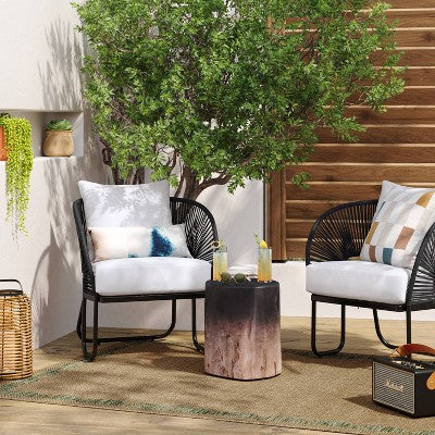  Grid Rectangular Flat Woven Outdoor Area Rug - Threshold™