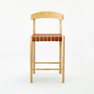  Cliff Haven Solid Wood With Woven Seat Counter Height Barstool - Threshold™ Designed With Studio McGee