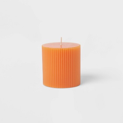  Ribbed Pillar Pumpkin Spice Candle - Threshold™