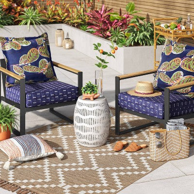  Arete Outdoor Deep Seat Cushion Navy - Threshold™