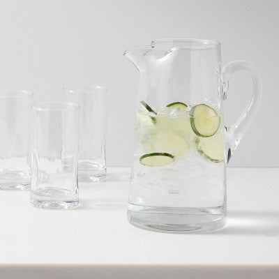 90 Fl Oz Glass Tall- Pitcher With Handle - Threshold™: Traditional Clear Drink Server, Lead-Free