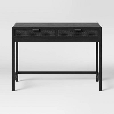  Minsmere Writing Desk With Drawers Black - Threshold™
