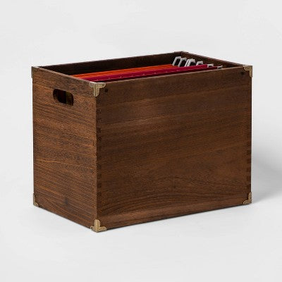  Wood File Holder Brown - Threshold™
