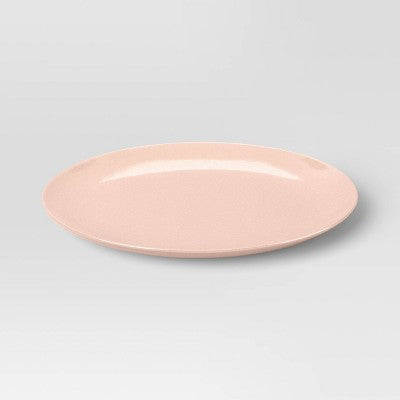  10" Stoneware New Modern Coupe Oval Serving Platter Rose - Threshold™