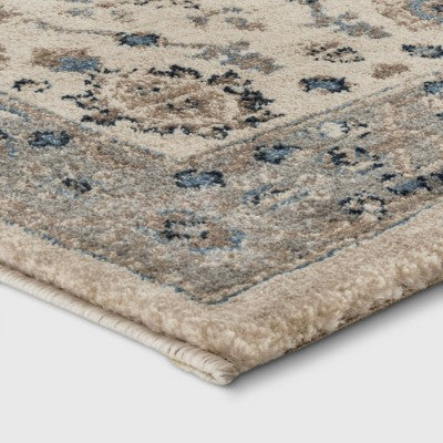 Jewel Boarder Persian Woven Rug Brown - Threshold