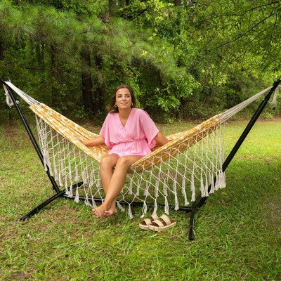  10' Bryant T-Spun Fringe Outdoor Fabric Hammock Dark Yellow - Threshold™: Weather-Resistant, No Stand