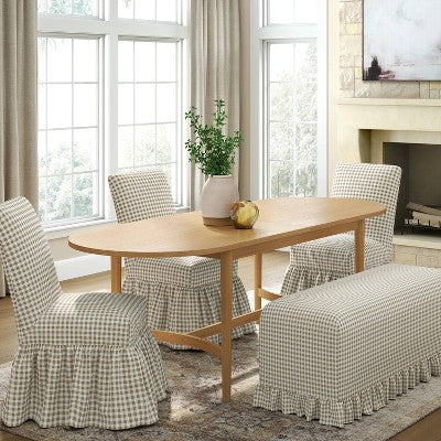  Ruffle Slipcover Dining Bench - Threshold™ Designed With Studio McGee