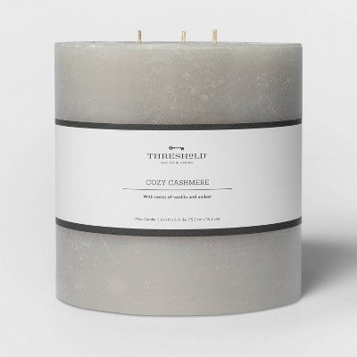  Pillar Cozy Cashmere Candle Gray - Threshold™