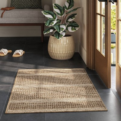  2'x3' Washable Tufted Accent Rug Brown - Threshold™