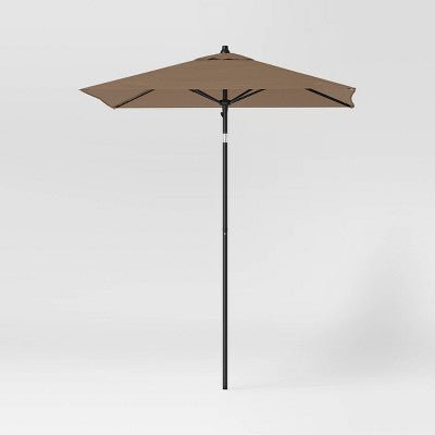  6' Square Outdoor Patio Market Umbrella With Black Pole - Threshold™