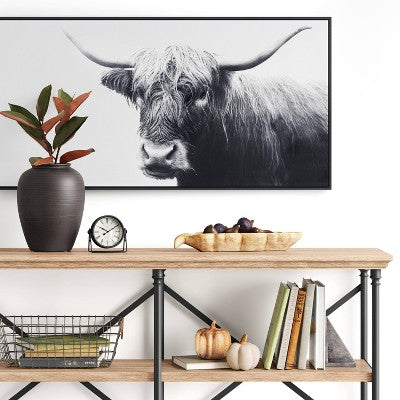  47" X 24" Highland Cow Framed Canvas - Threshold™