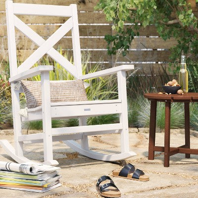  Shawboro POLYWOOD Patio Rocking Chair - White - Threshold™