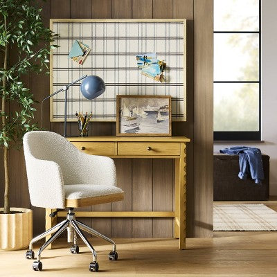  Upholstered Adjustable Height Office Chair Cream - Threshold™ Designed With Studio McGee