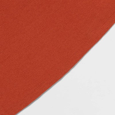  70" Cotton Round Tablecloth Dark Orange - Threshold™: Traditional Autumn Decor, 70" Small Round, OEKO-TEX Certified