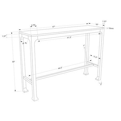  Belmont Shore Curved Foot Console Table Natural - Threshold™ Designed With Studio McGee Assembly Required