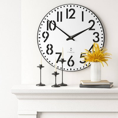  28" Modern Wall Clock White - Threshold™