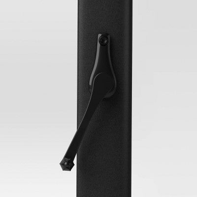  10' Round Solid Solar Offset Outdoor Patio Cantilever Umbrella With Black Pole - Threshold™