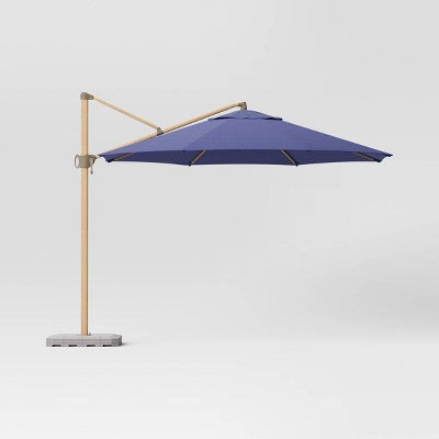  11'x11' Offset Patio Umbrella - Light Wood Pole - Threshold™