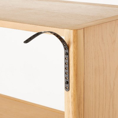  Sandpoint Bookcase With Drawers - Threshold™ Designed With Studio McGee: Wood Veneer Tall Cabinet, 3 Shelves