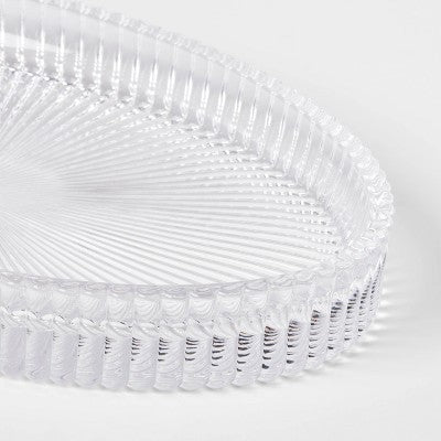  Ribbed Glass Vanity Tray Clear - Threshold™