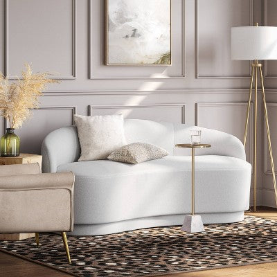  Lupine Curved Loveseat Cream Boucle - Threshold™