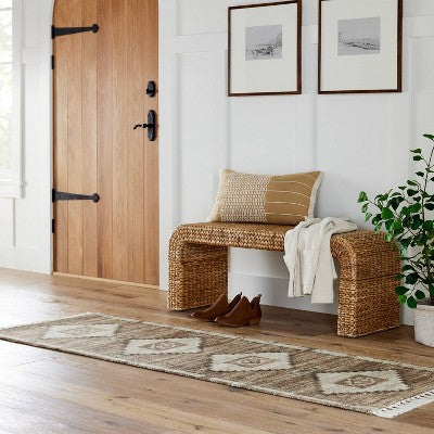  Shiffer Waterfall Woven Bench - Threshold™ Designed With Studio McGee